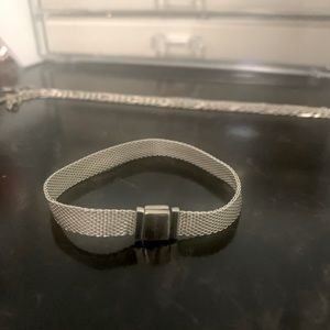 Authentic 100% 925 Sterling Silver PANDORA Clip Style Bracelet